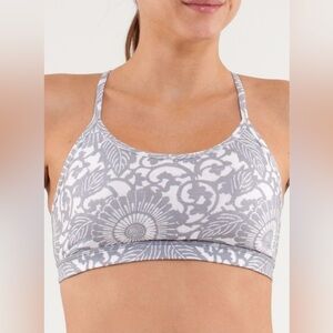 Lululemon Flow Y IV Beachy Floral White Fossil W2206S sports bra 6